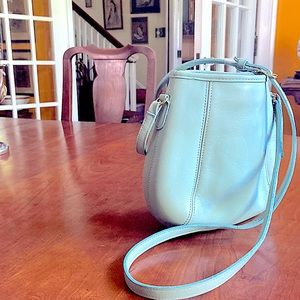 soft aqua, Vintage COACH crossbody bag